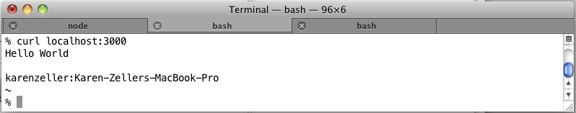 mongo node curl