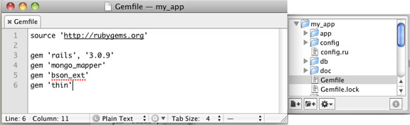 gemfile for mongodb